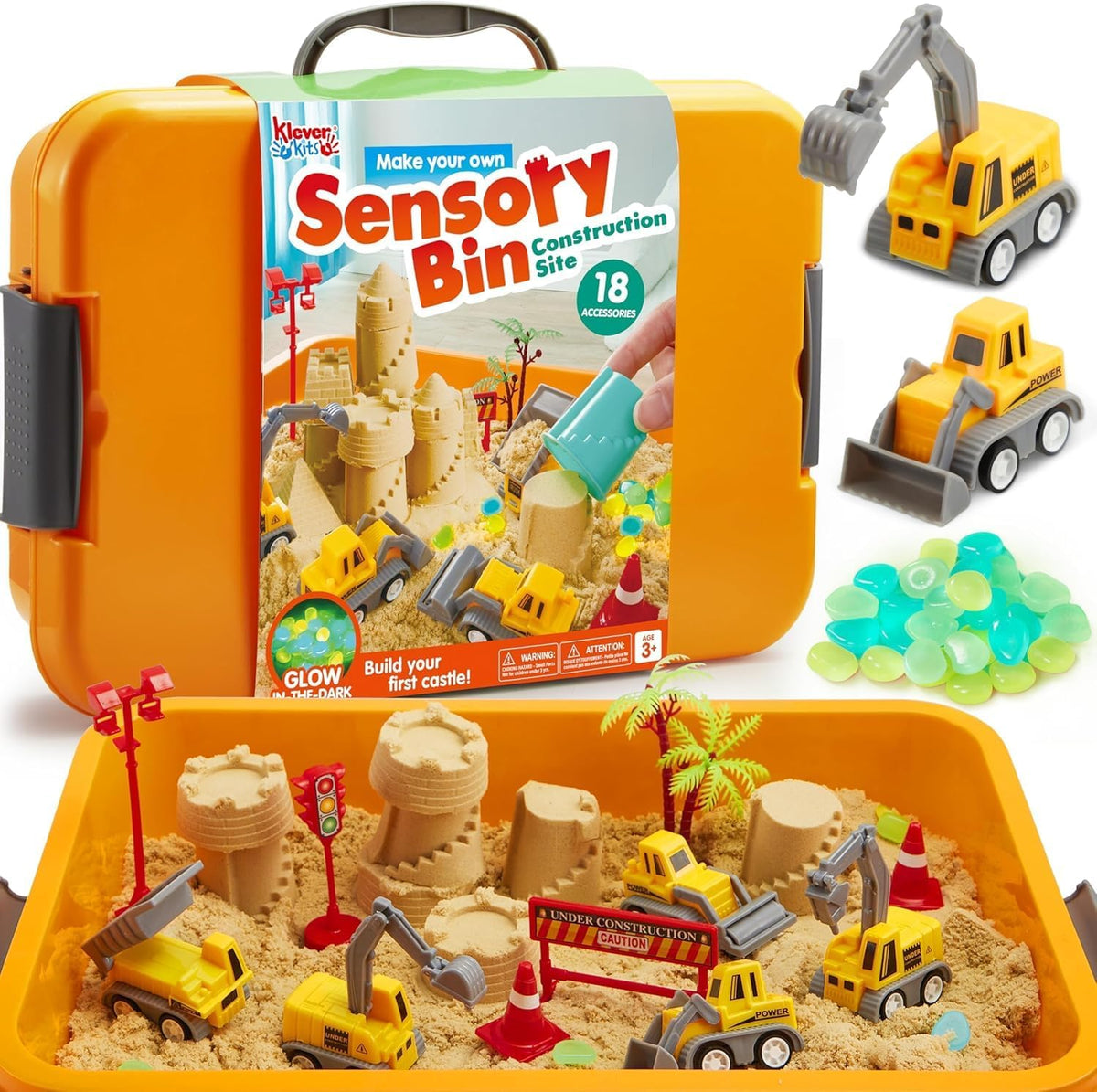 🔥 Last Day 50% OFF🚜Sandbox with Lid Castle Building kit