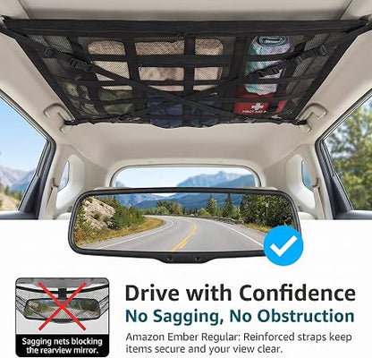 🎁Double-Layer Car Ceiling Cargo Net Storage Organizer