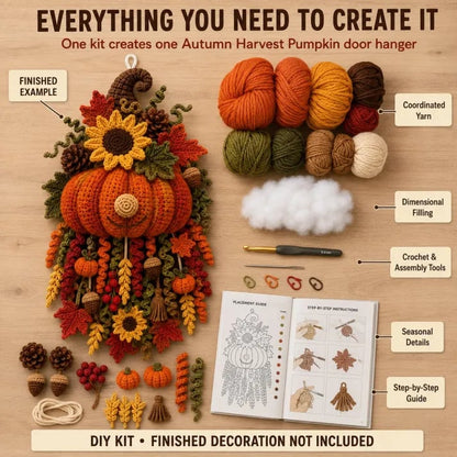 🧶 DIY Seasonal 3D Crochet Door Hanger Kit Collection — Create A Handmade Welcome For Every Season 💕