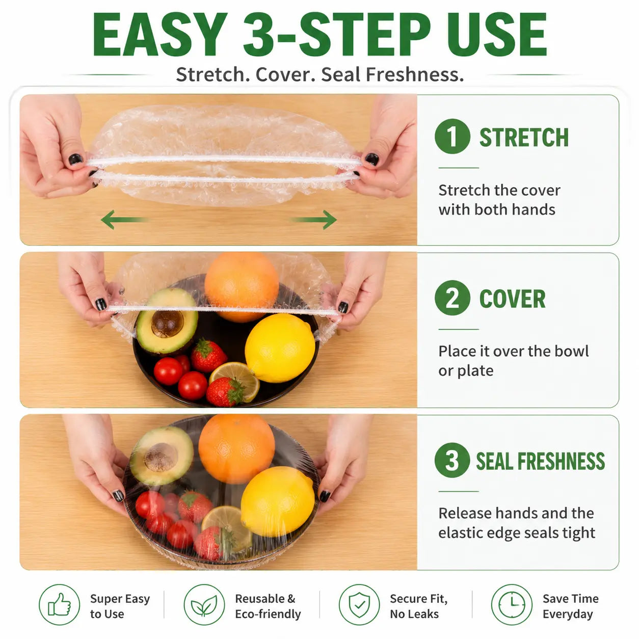 100PCS Disposable Stretch Food Covers