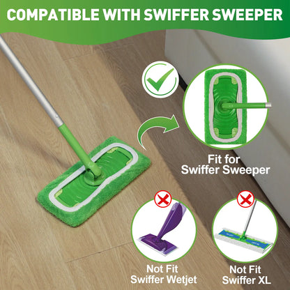 8Pcs Microfiber Mop Pads Compatible with Swiffer Sweeper Mop Wet and Dry Flat mop Cover Replacement Reusable Sweeping pad Refills Handle Not Include