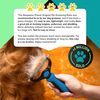 FurEase™ 2-in-1 Deshedding & Dematting Pet Brush