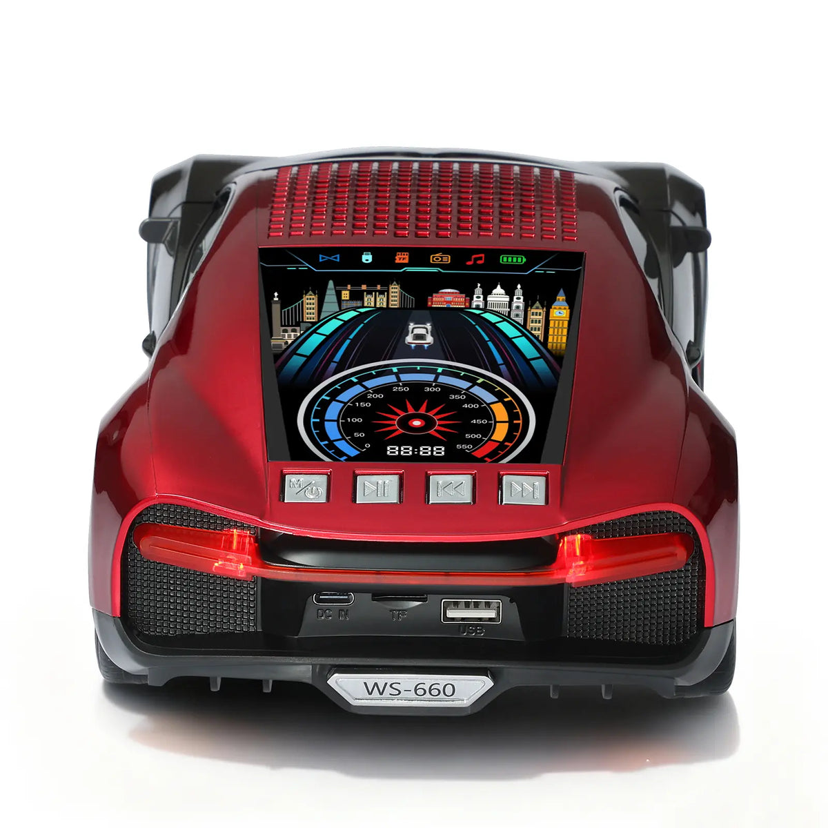 WSTER WS-660 Supercar Bluetooth Speaker with LED Lights