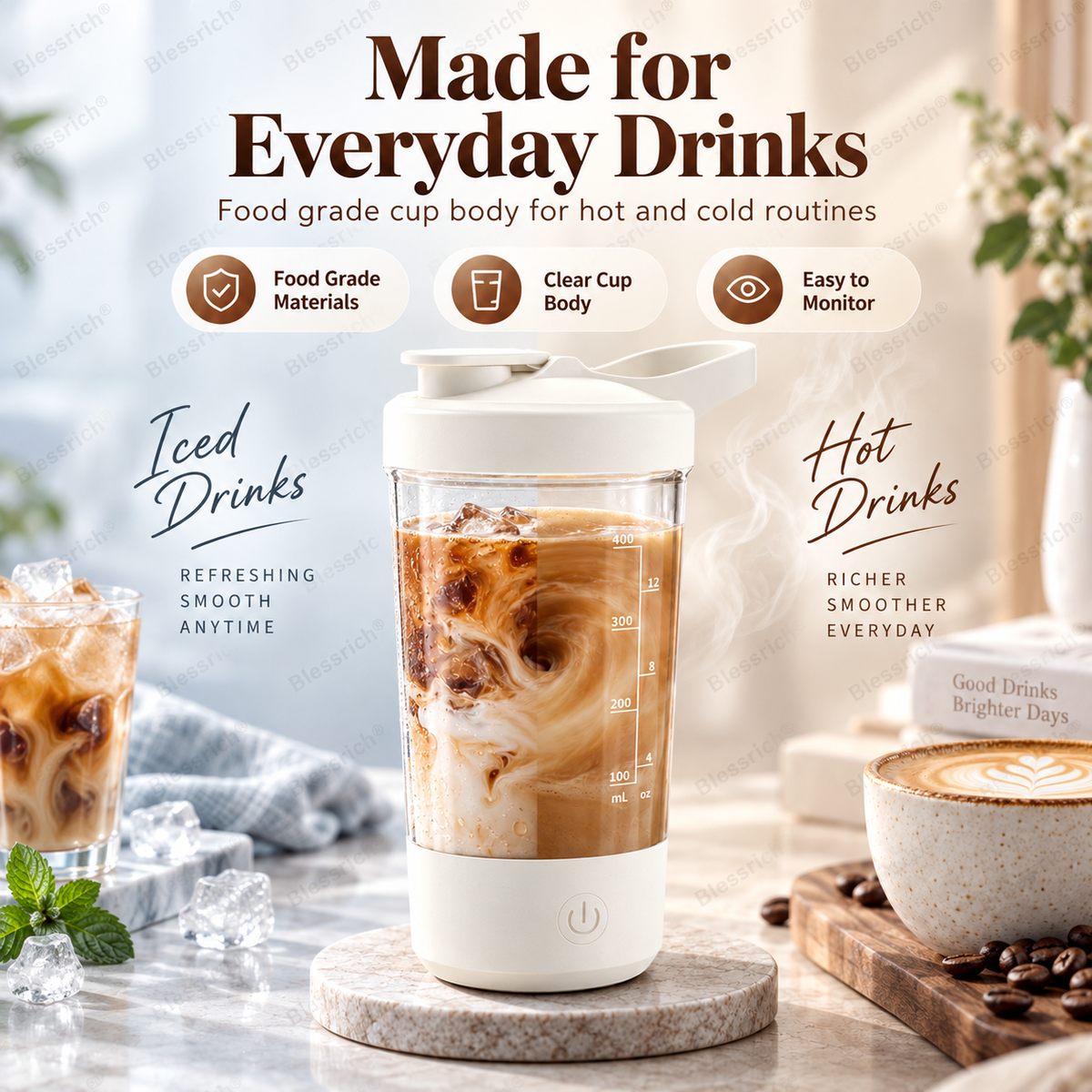 ⚡ Auto Mixing Cup – Self-Stirring Drink Mixer for Effortless, Smooth & Perfectly Blended Drinks
