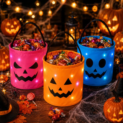 Light Up the Fun – The Spooky LED Pumpkin Buckets Every Halloween Needs! 🎃✨