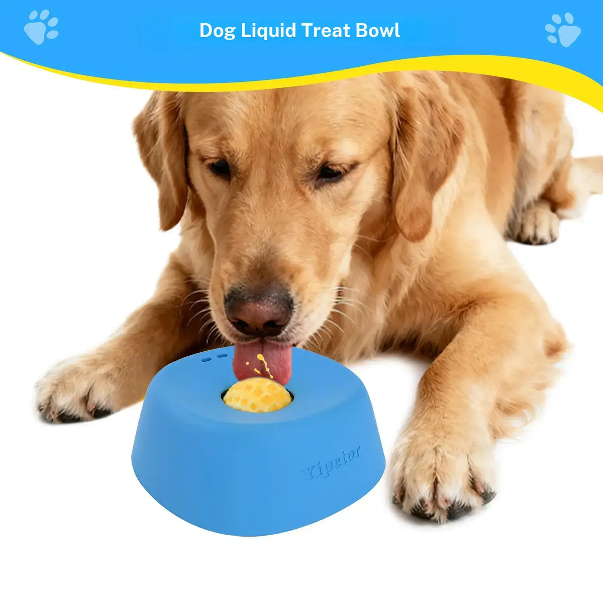 🐶🐶No-Spill Slow Feeder Dog Bowl — Built-In Rolling Ball for Liquid Treats