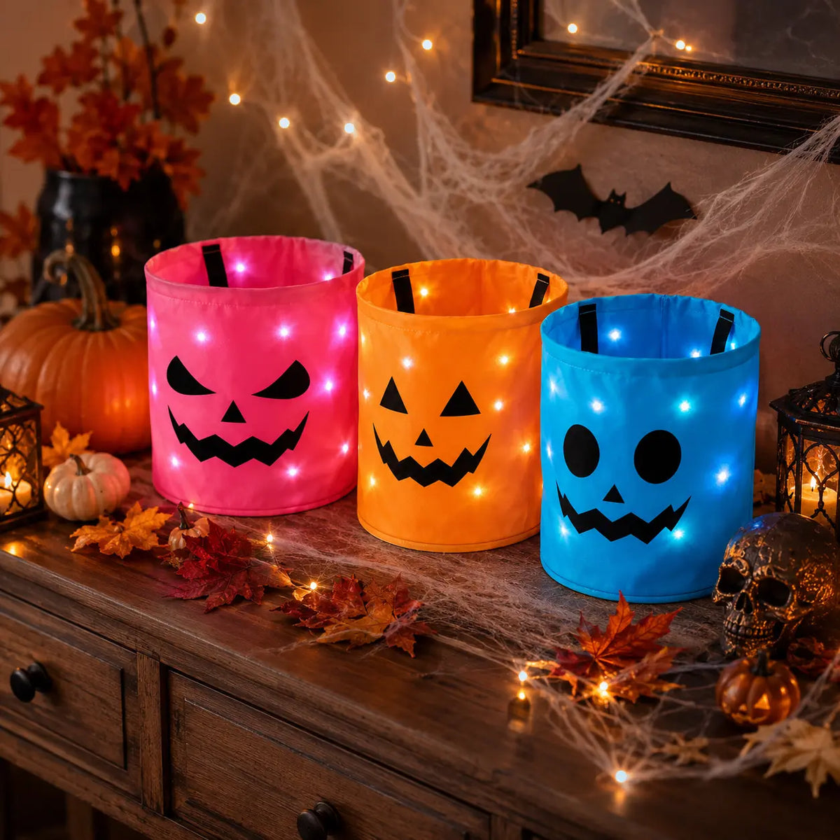 Light Up the Fun – The Spooky LED Pumpkin Buckets Every Halloween Needs! 🎃✨