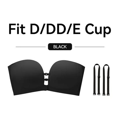 LUCKMEEY Womens Strapless Front Closure Bra Push Up Lift Bra Padded Add Cup Non Slip  Anti-Slip Grip & Removable Straps Fit Outfits Wireless Supportive  Seamless Comfortable