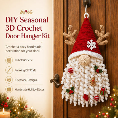 🧶 DIY Seasonal 3D Crochet Door Hanger Kit Collection — Create A Handmade Welcome For Every Season 💕