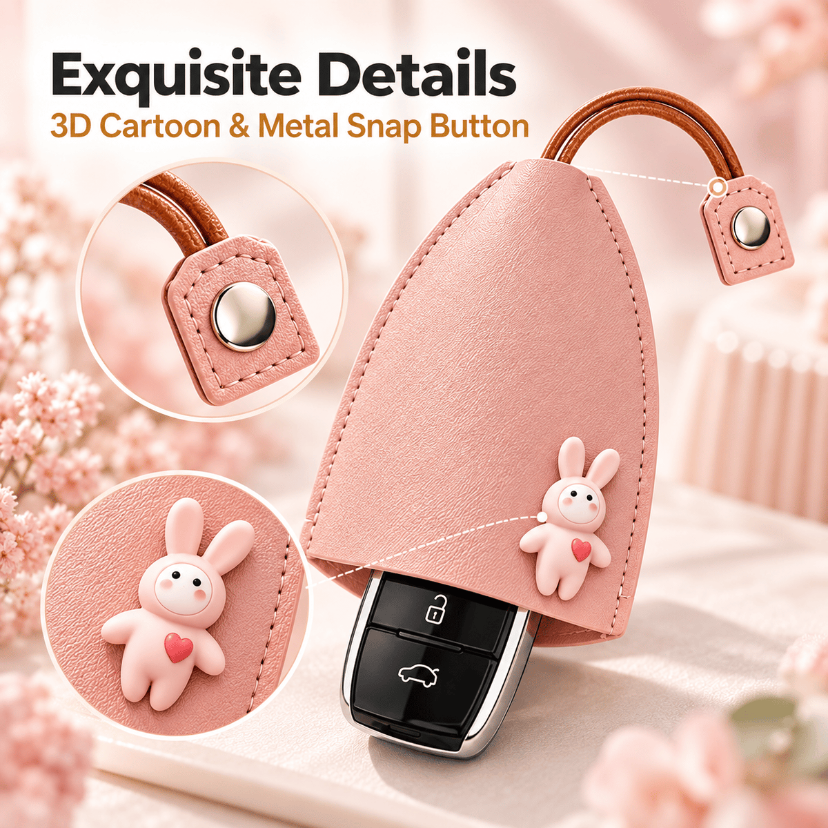 Buy 1 Get 1 Free-2Pcs🔥Cute Cartoon Pull-Out Key Case