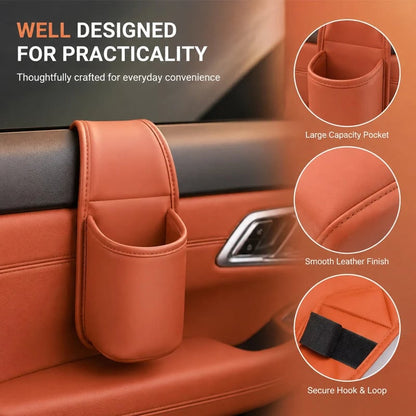 Leather Car Door Storage Pocket