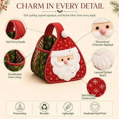 🎄 🎄 Christmas Quilted Carry Basket – DIY Sewing Kit & Finished Basket 🎁