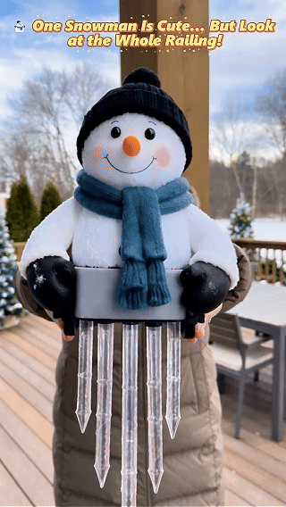 ☃️WinterGlow Snowman Icicle Light Decor
