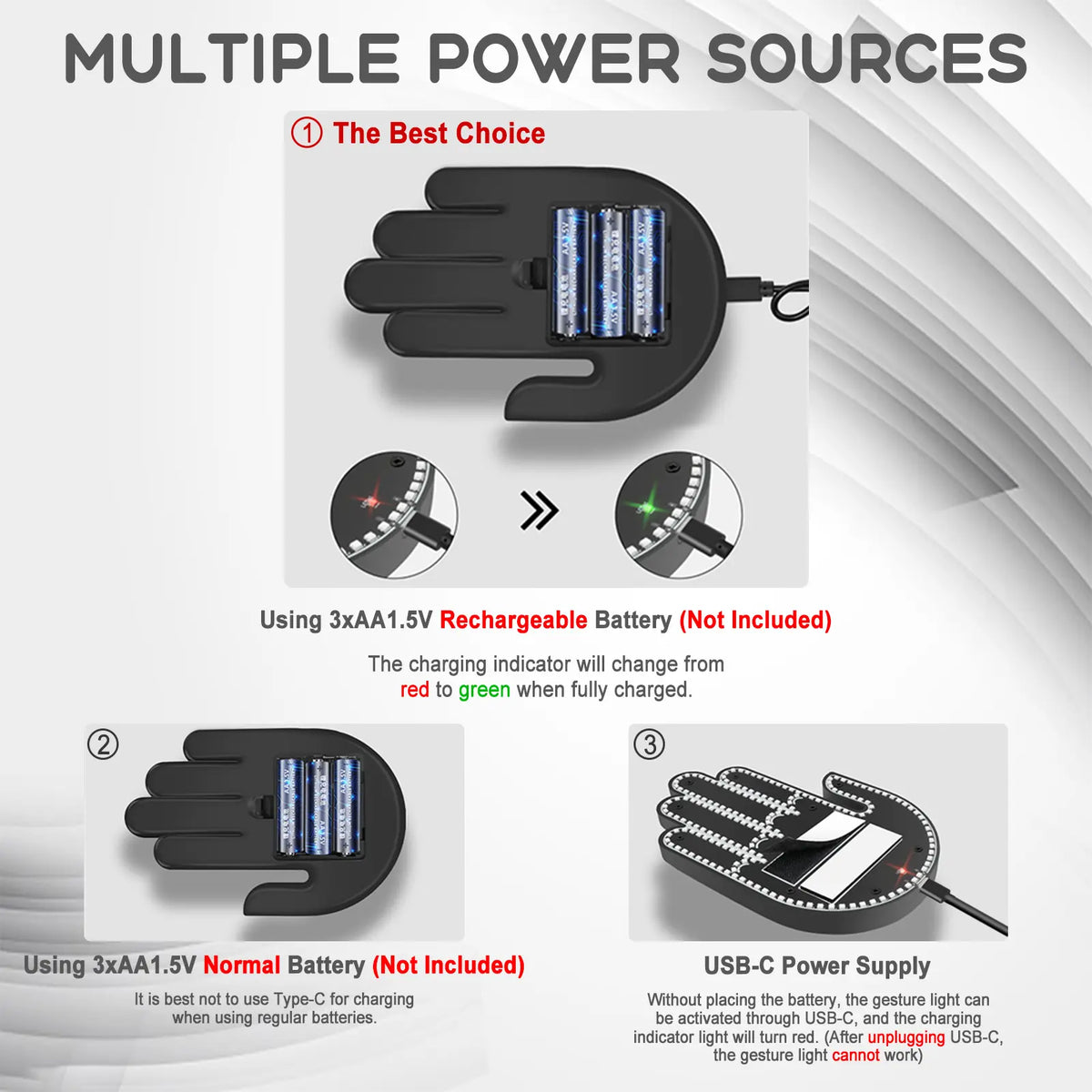 Car Gesture LED Lights — Fun, Expressive & Eye-Catching Ambient Lighting