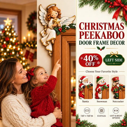 💯Christmas Peekaboo Door Frame Corner Decor丨Size: 20 cm
