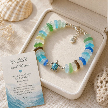 🌊 Sea Glass Blessing Bracelet