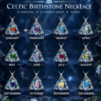 Birthstone Celtic Knot Necklace for Women