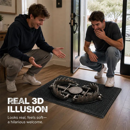 💥 LAST DAY 49% OFF - 😂 Gotcha! 3D Bear Trap Illusion Doormat – Funny Prank Entry Mat