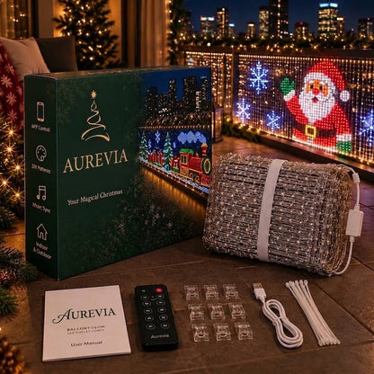 🎄💯Smart Animated Curtain Lights – App-Controlled RGB Balcony & Window Display