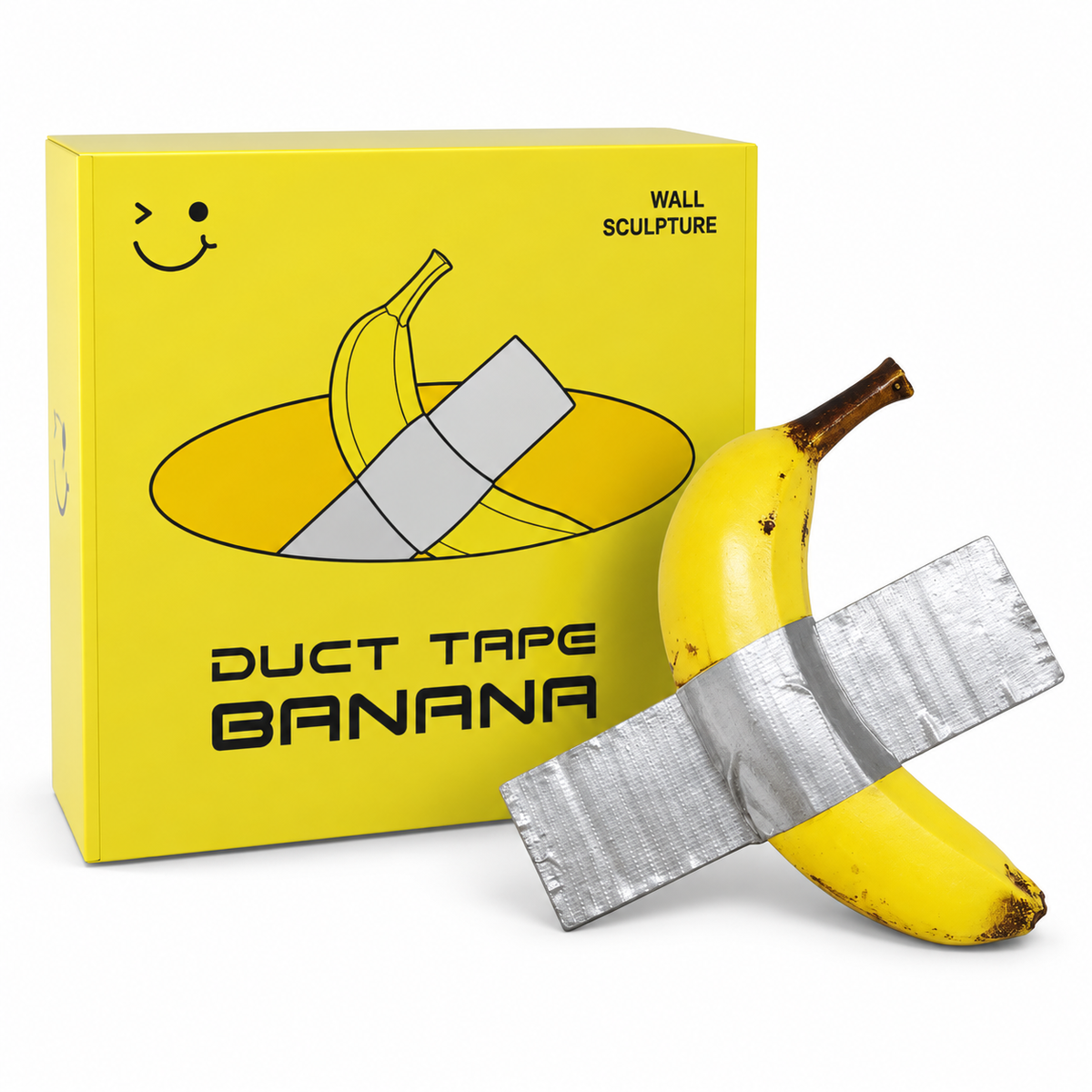 🍌✨ Duct Tape Banana Wall Sculpture – Handmade Resin Wall Decor 🎨