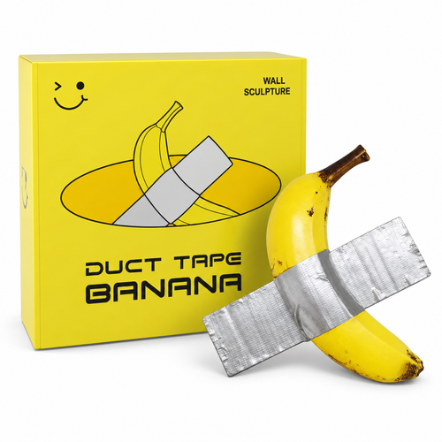🍌✨ Duct Tape Banana Wall Sculpture – Handmade Resin Wall Decor 🎨