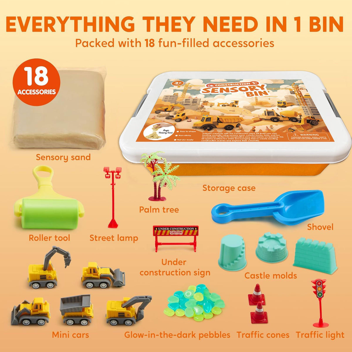 🔥 Last Day 50% OFF🚜Sandbox with Lid Castle Building kit