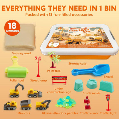🔥 Last Day 50% OFF🚜Sandbox with Lid Castle Building kit