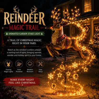 🎅✨ 2026 New Santa's Flying Sleigh Gift Cascade – Solar Christmas Garden Light
