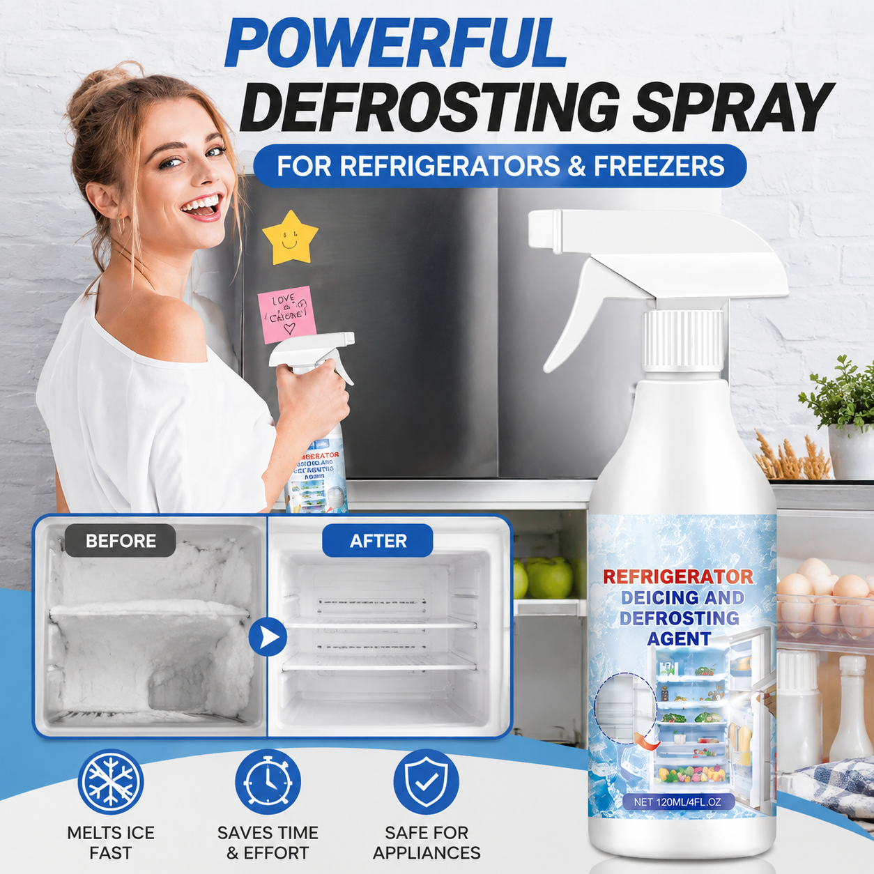 ❄️💦 Defrost Spray for Fridge-Freezer 🧊✨
