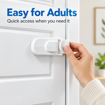 🔒🔒Childproof Door Lock – Easy Snap-On Child Safety Lock