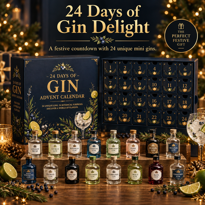 🎁 HOLIDAY SPECIAL – 49% OFF | 2026 Gin Blind Box – 24 Days of Festive Miniature Surprises 🍸✨