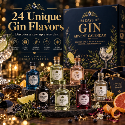 🎁 HOLIDAY SPECIAL – 49% OFF | 2026 Gin Blind Box – 24 Days of Festive Miniature Surprises 🍸✨