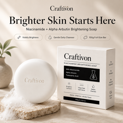 🧼✨ Niacinamide Whitening Brightening Soap – 100g 🌿