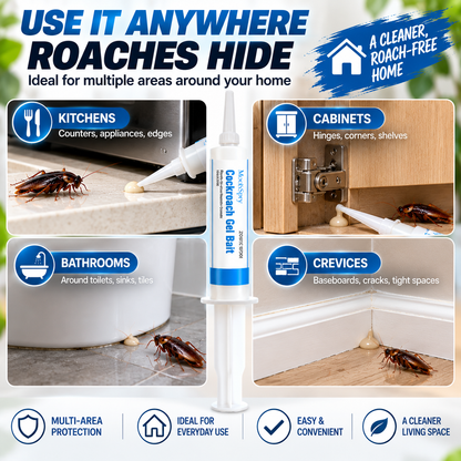 2-Pack Cockroach Gel Bait with Precision Applicator