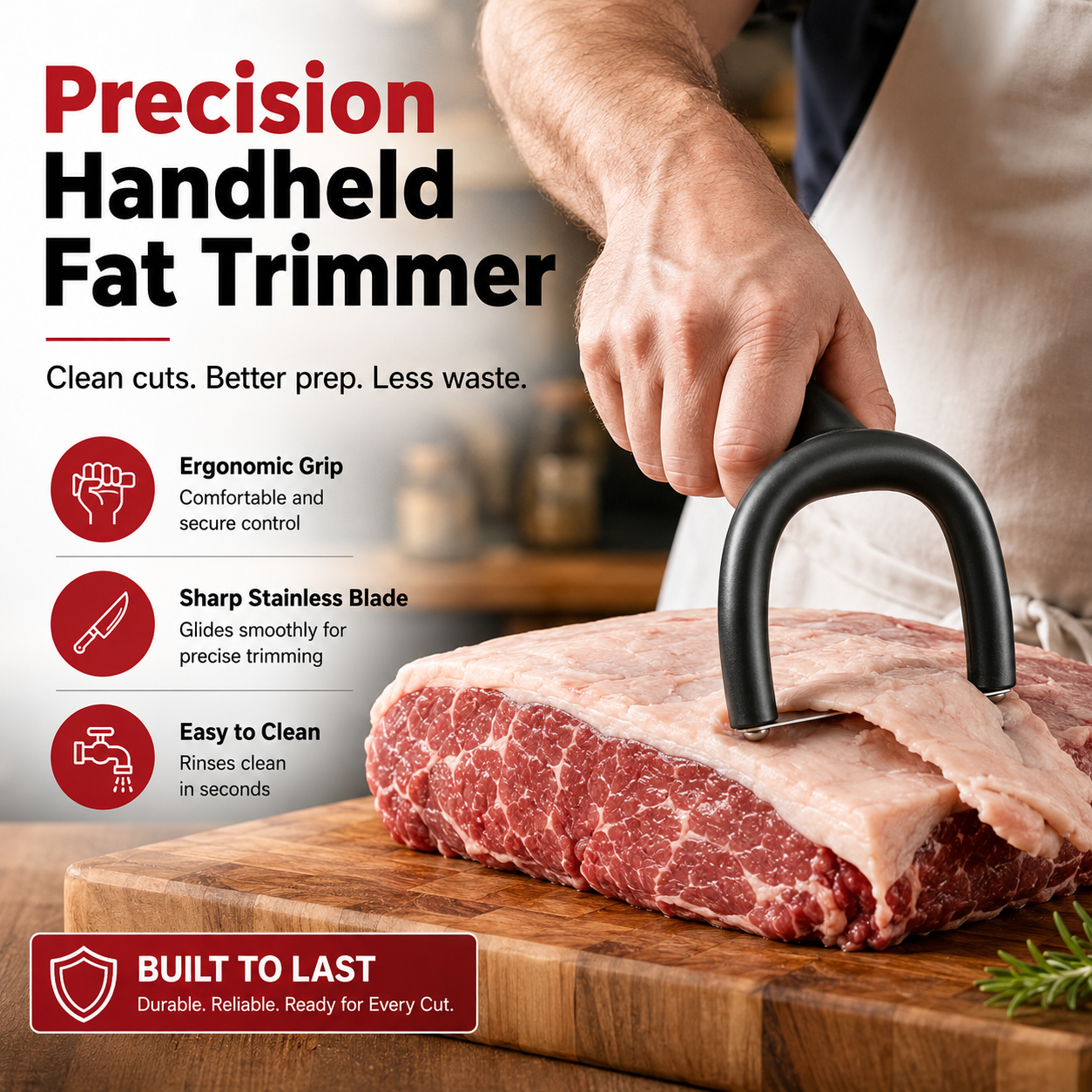 🔥 50% OFF! 🥩 Handheld Fat Trimmer for Beef & Pork BBQ Prep