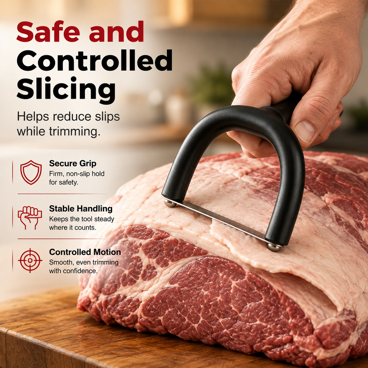 🔥 50% OFF! 🥩 Handheld Fat Trimmer for Beef & Pork BBQ Prep