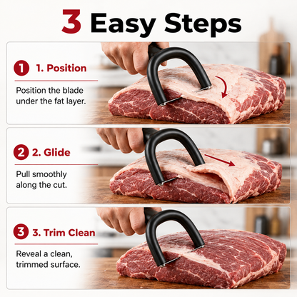 🔥 50% OFF! 🥩 Handheld Fat Trimmer for Beef & Pork BBQ Prep