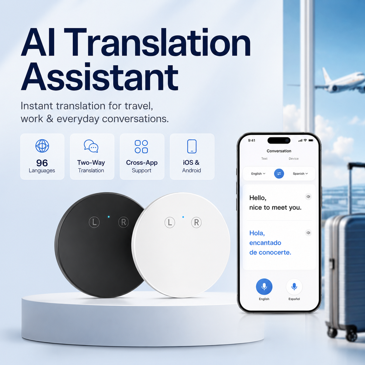 🔥AI Language Translator – Real-Time Voice Translator | 165+ Languages