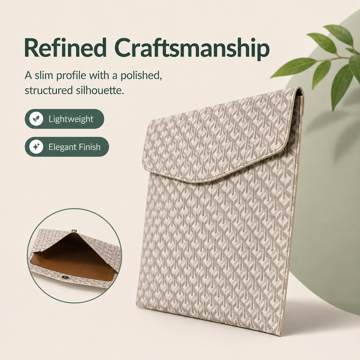A4 Padfolio Document Organizer – 13" Laptop & Tablet Sleeve with Magnetic Closure