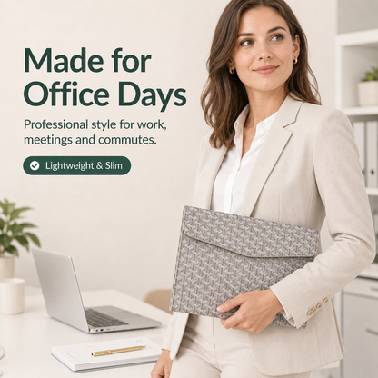 A4 Padfolio Document Organizer – 13" Laptop & Tablet Sleeve with Magnetic Closure