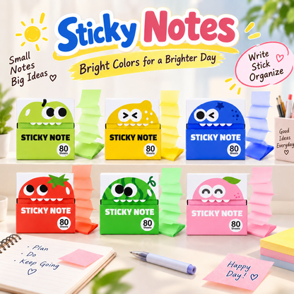 ✨ Glitter Transparent Pull-Out Sticky Notes & Aesthetic Memo Pads