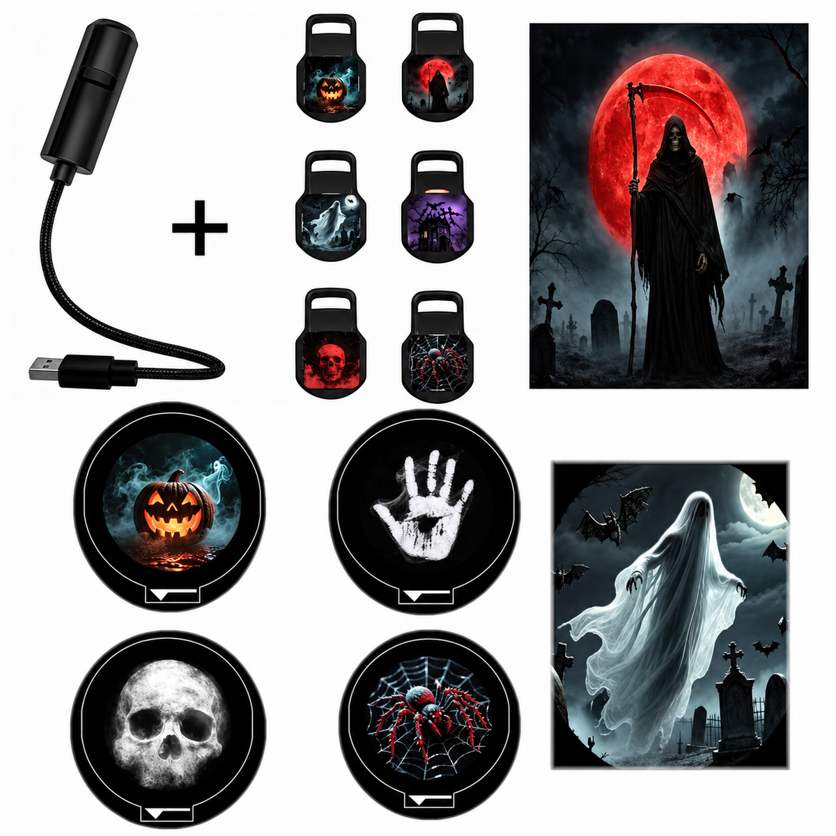 🎃 HD Halloween Scene Projector – 6 Spooky HD Projections, Pick Your Perfect Display