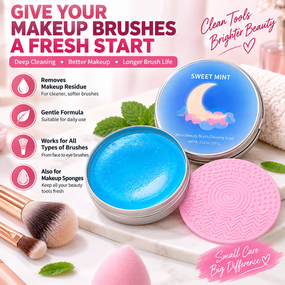 2Pack-Makeup Brush Cleansing Soap (with Silicone Cleaning Pad) — 3.52 oz / 100 g