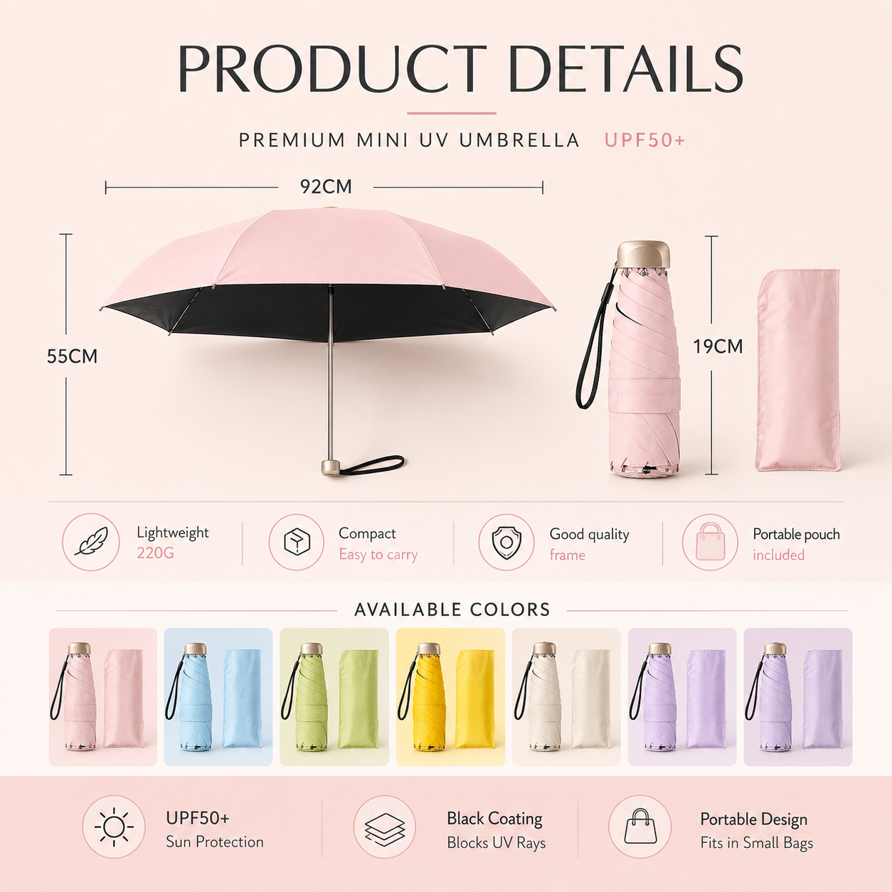 ✨ Say Goodbye to Bulky Umbrellas-Dual-Purpose Portable Capsule Umbrella