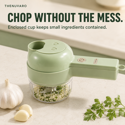 🔥🥕 4-in-1 Handheld Electric Vegetable Slicer & Chopper Set