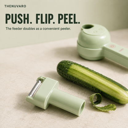 🔥🥕 4-in-1 Handheld Electric Vegetable Slicer & Chopper Set
