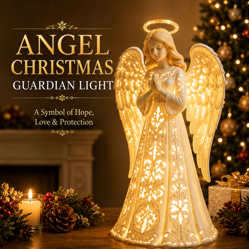 ✨🎄 Angel Christmas Guardian Light – 💡Warm LED Holiday Decor & Meaningful Gift of Hope, Love & Protection ❤️🎁