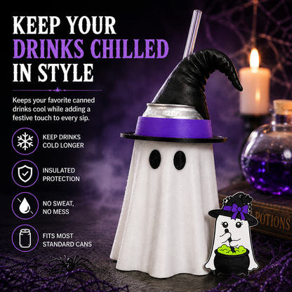 👻 Witches Brew Ghost Can Cooler Set-12 oz Can