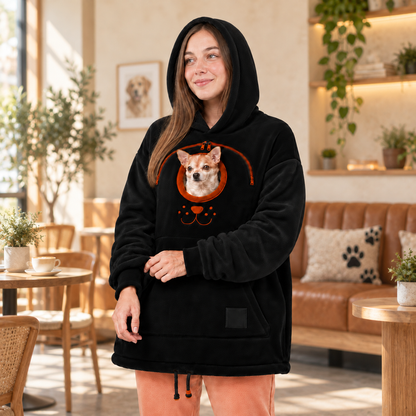 ⏳🔥LIMITED TIME 50% OFF!🐕 Cozy Fleece Pet BondingPouch Hoodie - Warm &Supportive Small Pet CarrierClothing