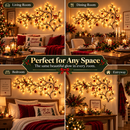 🌿✨ Flexible LED Branch Lights | Remote-Controlled Holiday Wall Decor 🎄💡